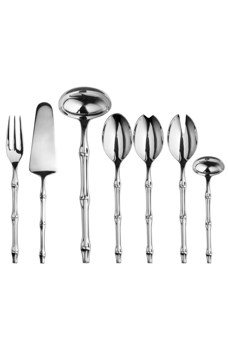 Mepra Bali Serving Set - 7 Pieces, Main, color, Silver