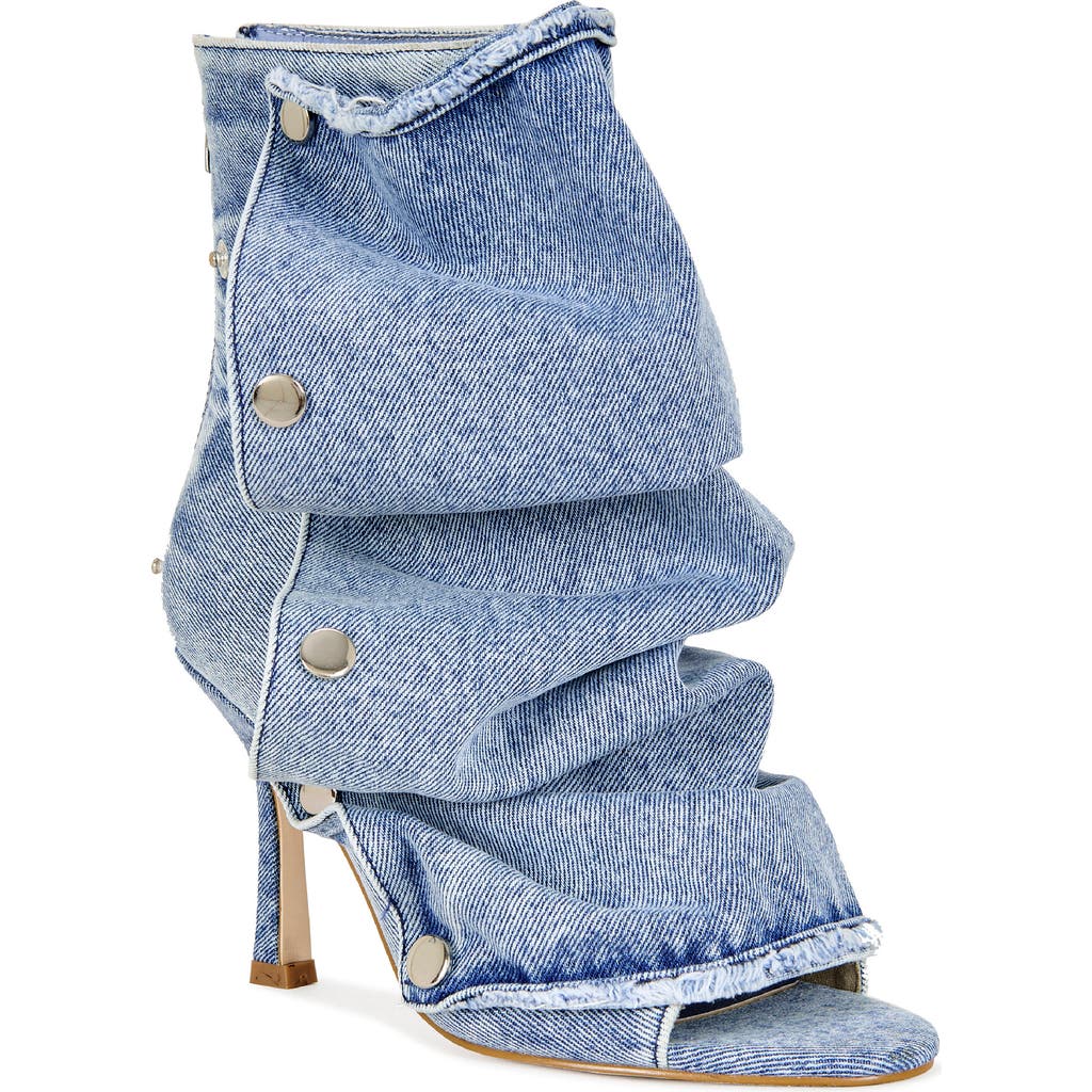 Azalea Wang Birdsong Open Toe Bootie In Blue