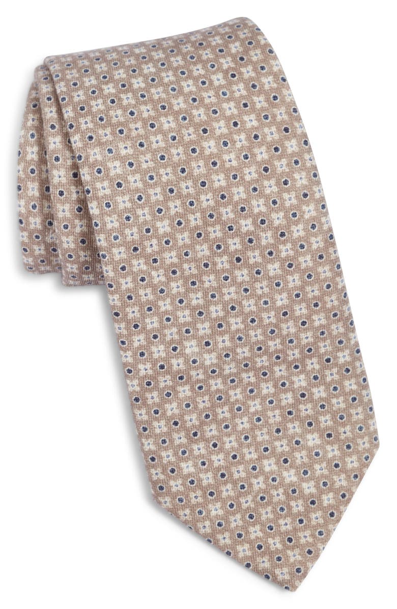 BOSS Silk Tie, Main, color, Light Beige