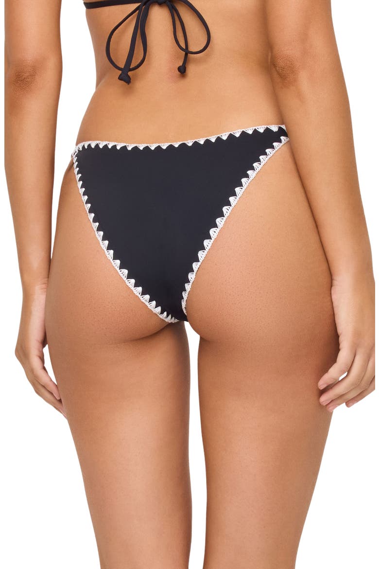 Zhara Classic Swim Bottoms, Alternate, color, BLACK/ CREAM