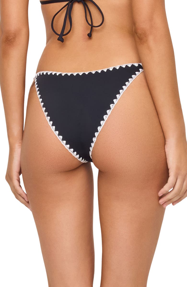 LSPACE Zhara Classic Swim Bottoms, Alternate, color, Black/ Cream