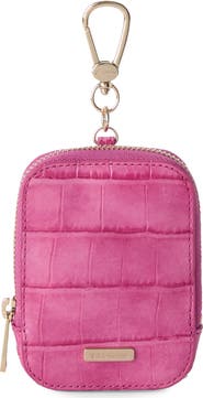 Brahmin Katelynn Croc Embossed Leather Coin Pouch