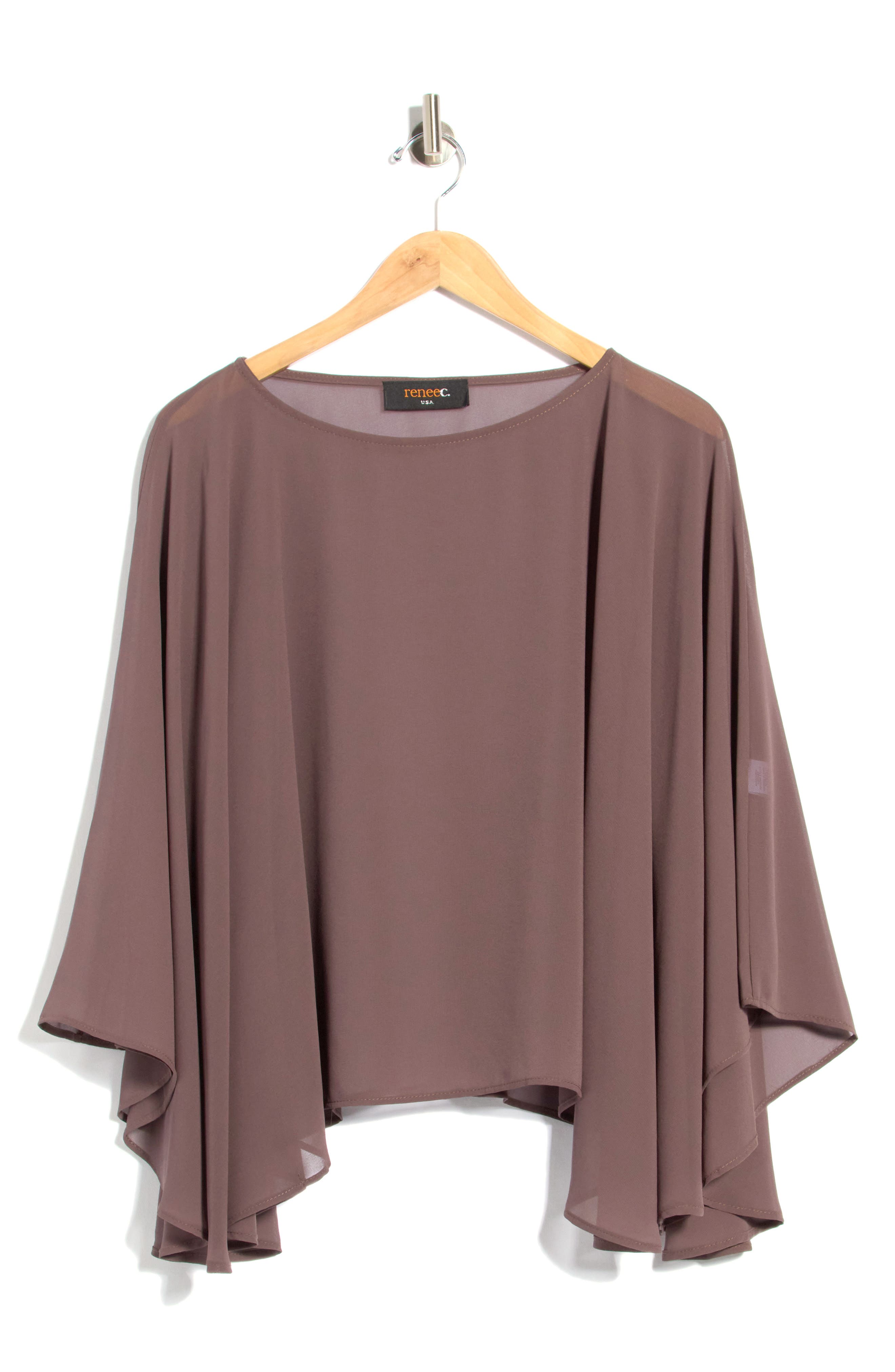 Sheer Chiffon Poncho Top