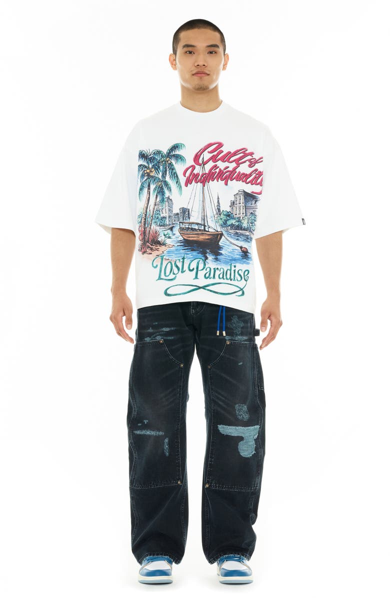 Cult of Individuality Grunge Carpenter Jeans, Alternate, color, Vintage Navy