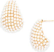 Tasha Faux Pearl Bean Stud Earrings