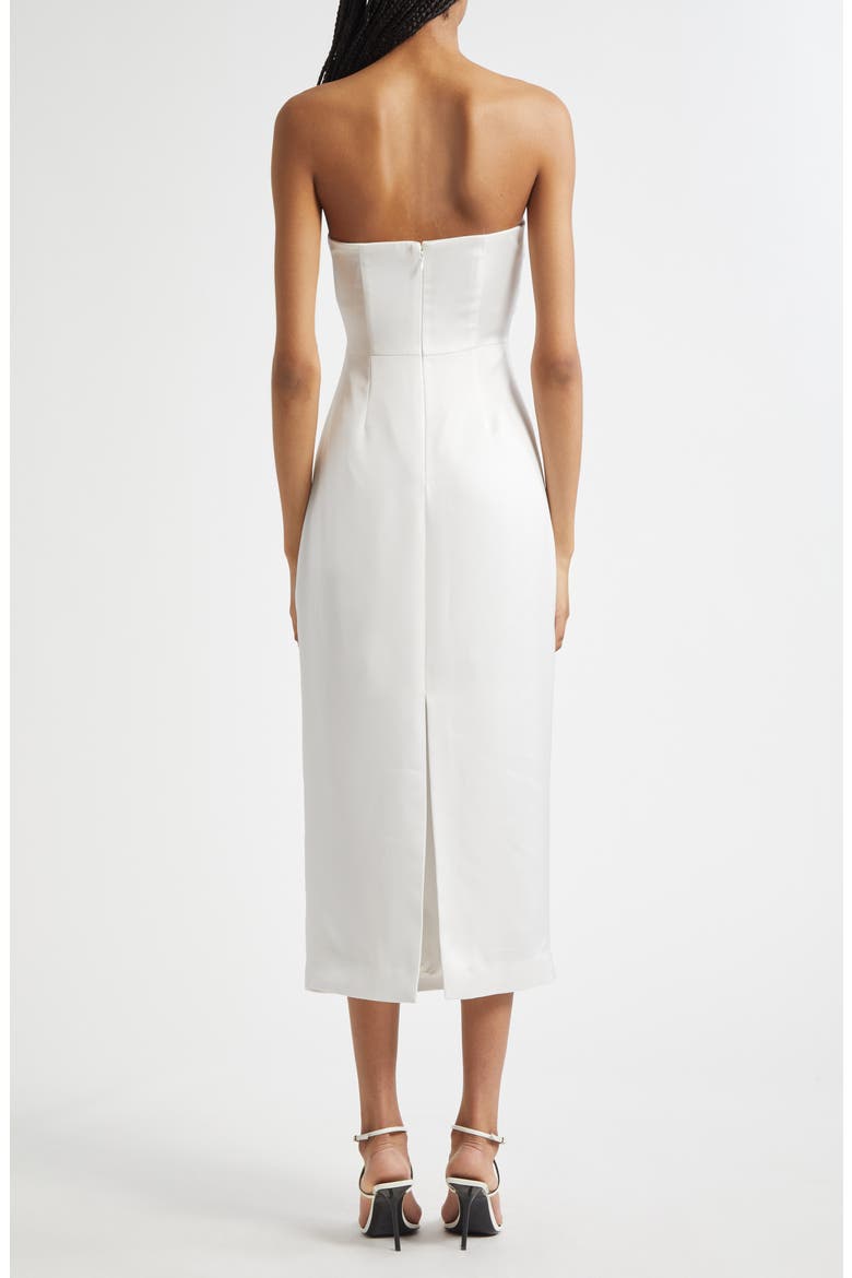 Orion Strapless Midi Dress, Alternate, color, IVORY