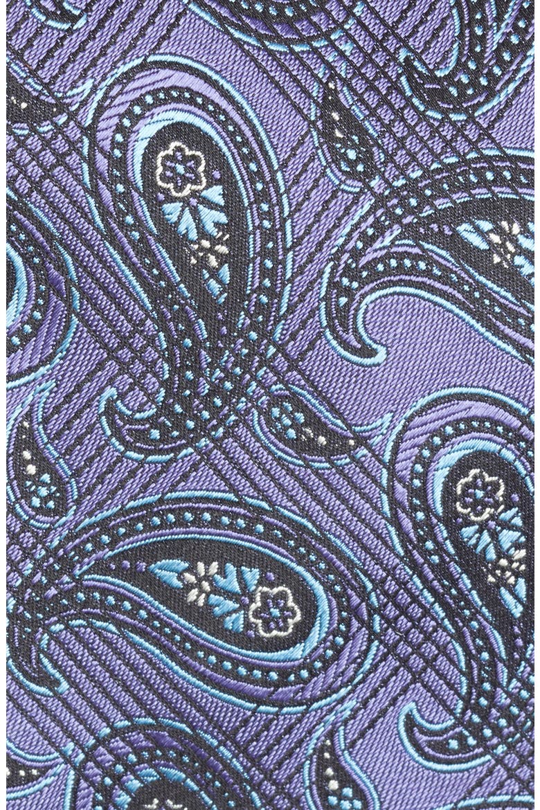 Paisley Silk Tie, Alternate, color, PURPLE