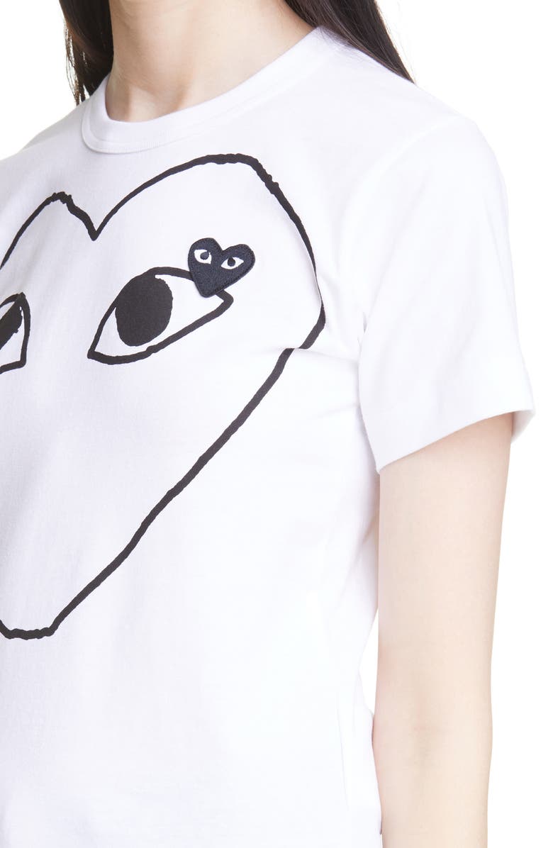 Comme des Garçons PLAY Heart Graphic Tee, Alternate, color, 