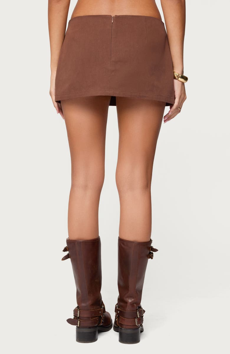 EDIKTED Monrow Micro Skort, Alternate, color, Brown