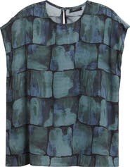 APNY Print Cap Sleeve Shell