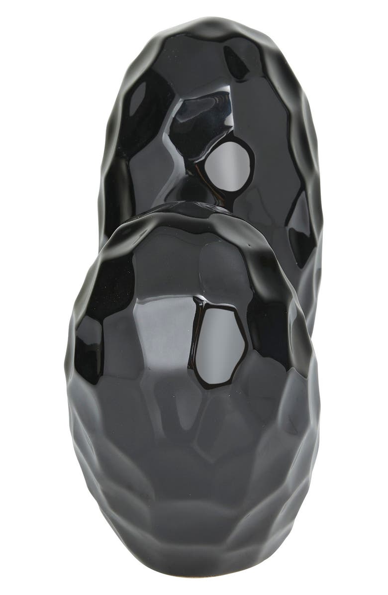 VIVIAN LUNE HOME Black Porcelain Heart Sculpture, Alternate, color, Black