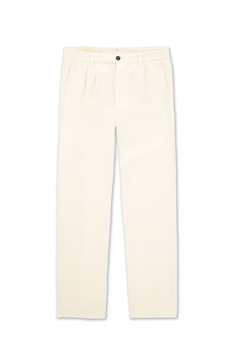 Fortela Pences Corduroy Pleated Trousers, Main, color, White
