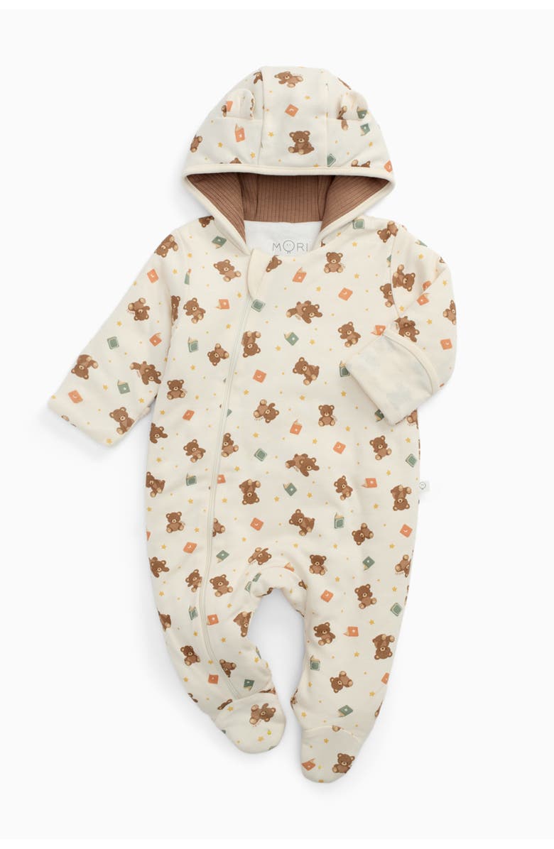 MORI Teddy Bear Pramsuit, Main, color, Teddy Bear Print