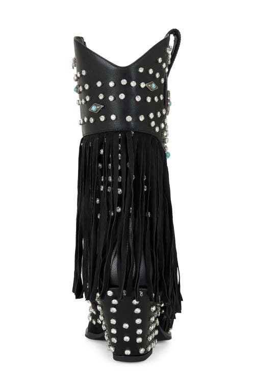 AZALEA WANG AZALEA WANG GREYSON FRINGE & STUD COWBOY BOOT 