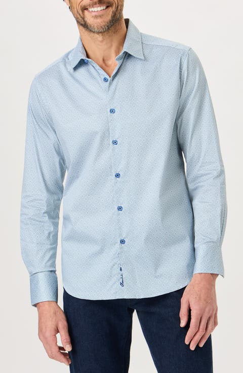 Marsden Stretch Cotton Button Up Shirt