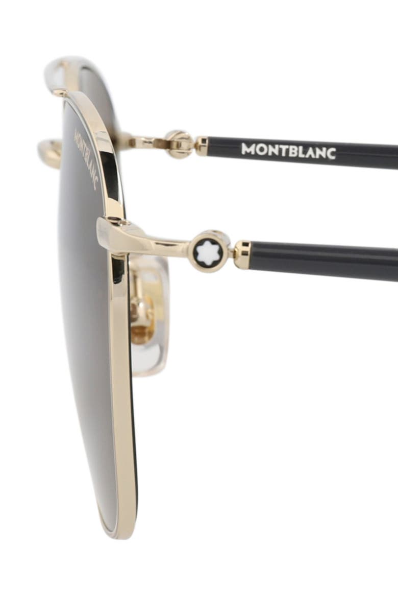 Montblanc 56mm Aviator Sunglasses, Alternate, color, 