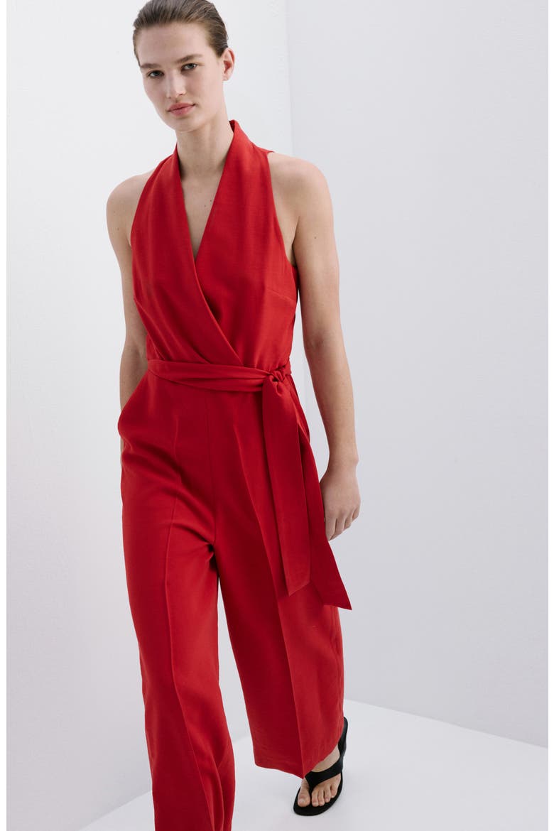 Sleeveless Jumpsuit, Alternate, color, RED