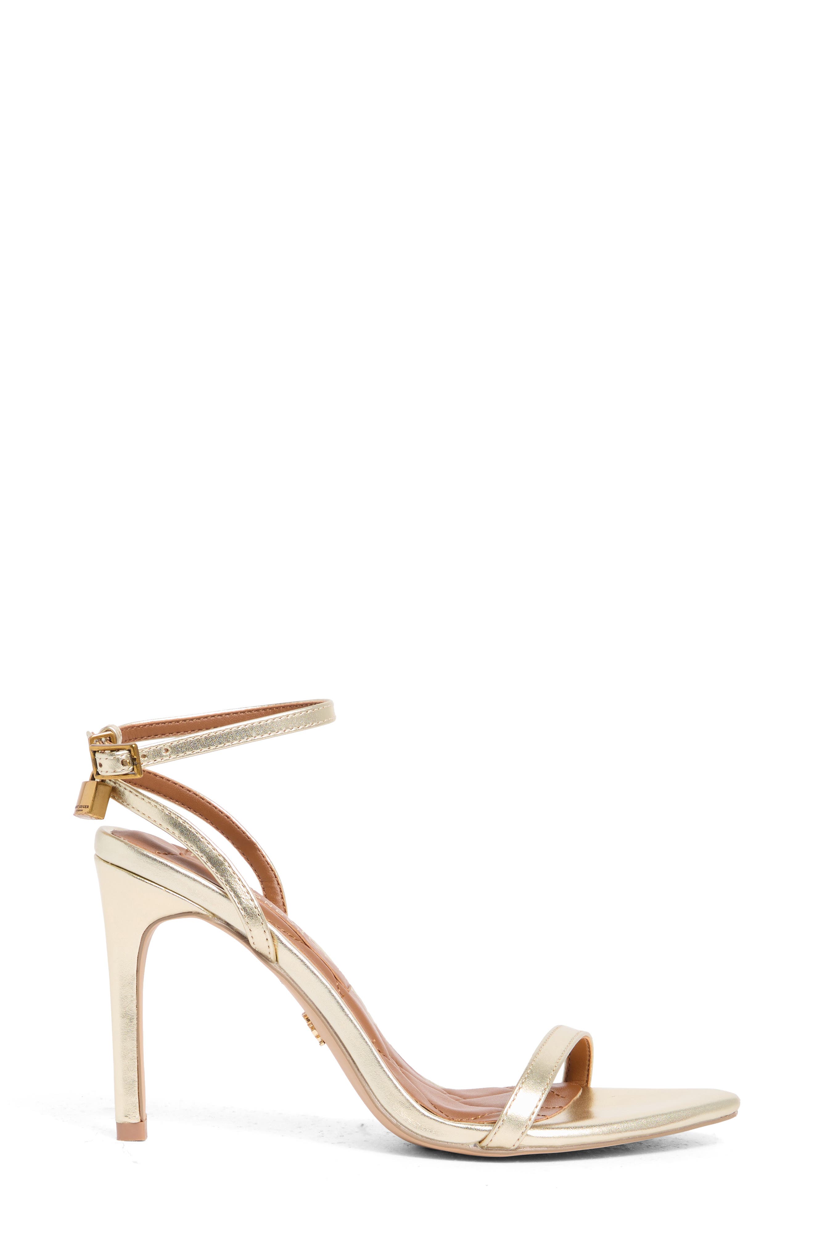 Kurt Geiger London Brixton Ankle Strap Stiletto Sandal, Alternate, color, Gold