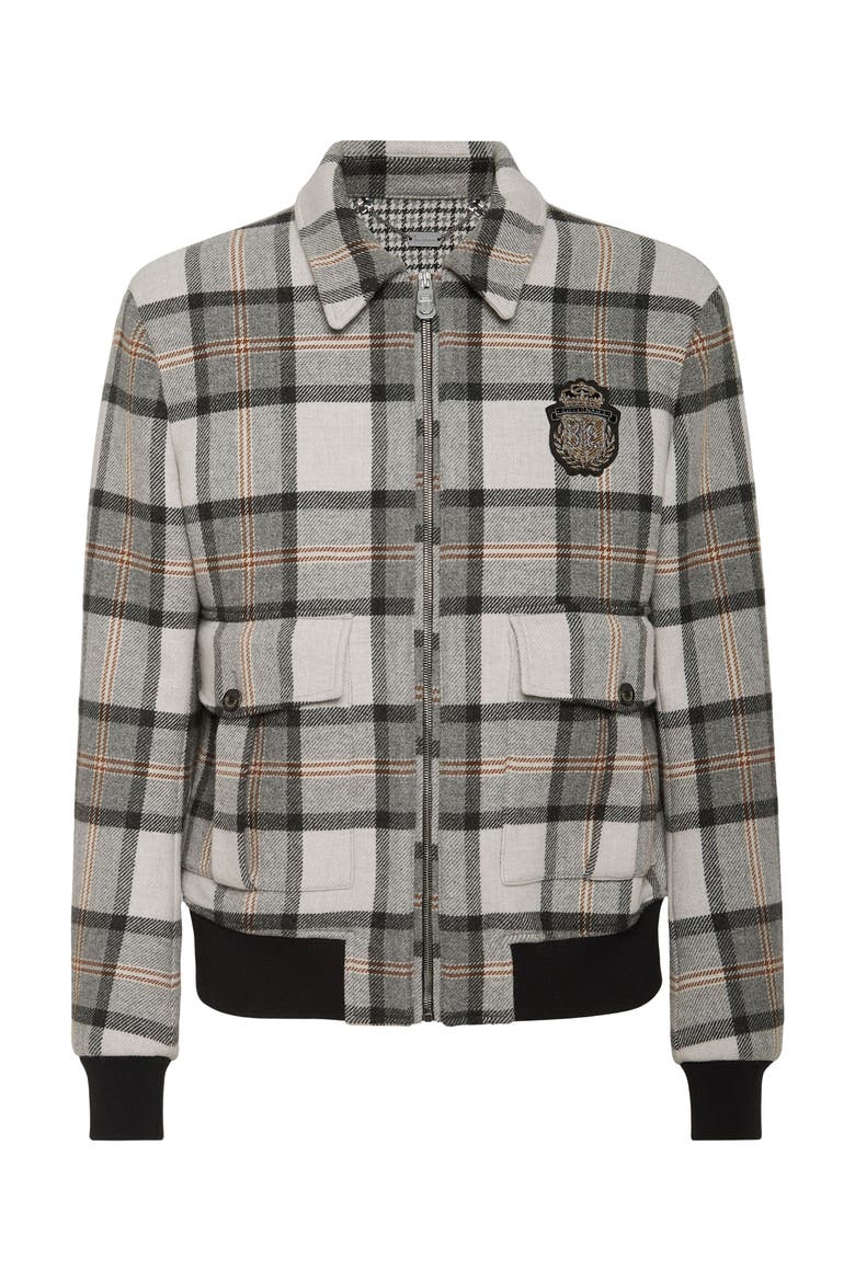 Wool Check Jacket Crest Men, Main, color, beige