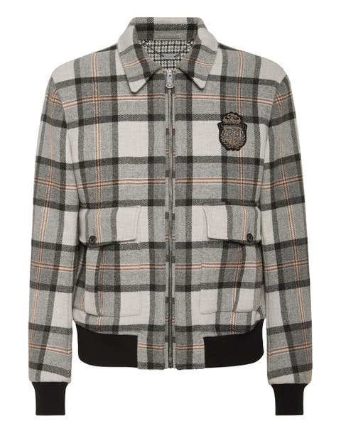 Wool Check Jacket Crest Men