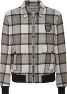 BILLIONAIRE Wool Check Jacket Crest Men