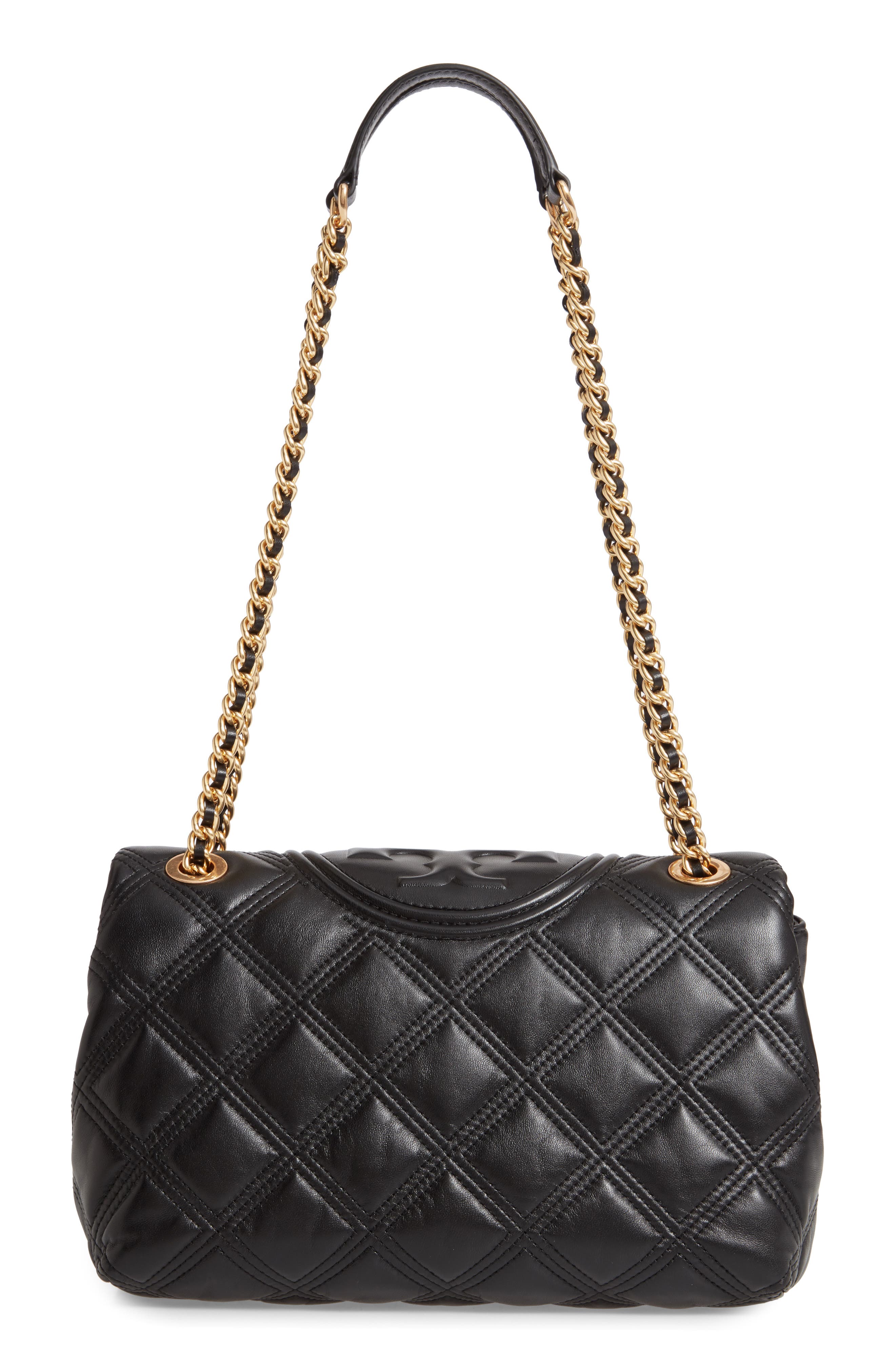 Tory Burch Fleming Soft Quilted Lambskin Leather Shoulder Bag, Alternate, color, 