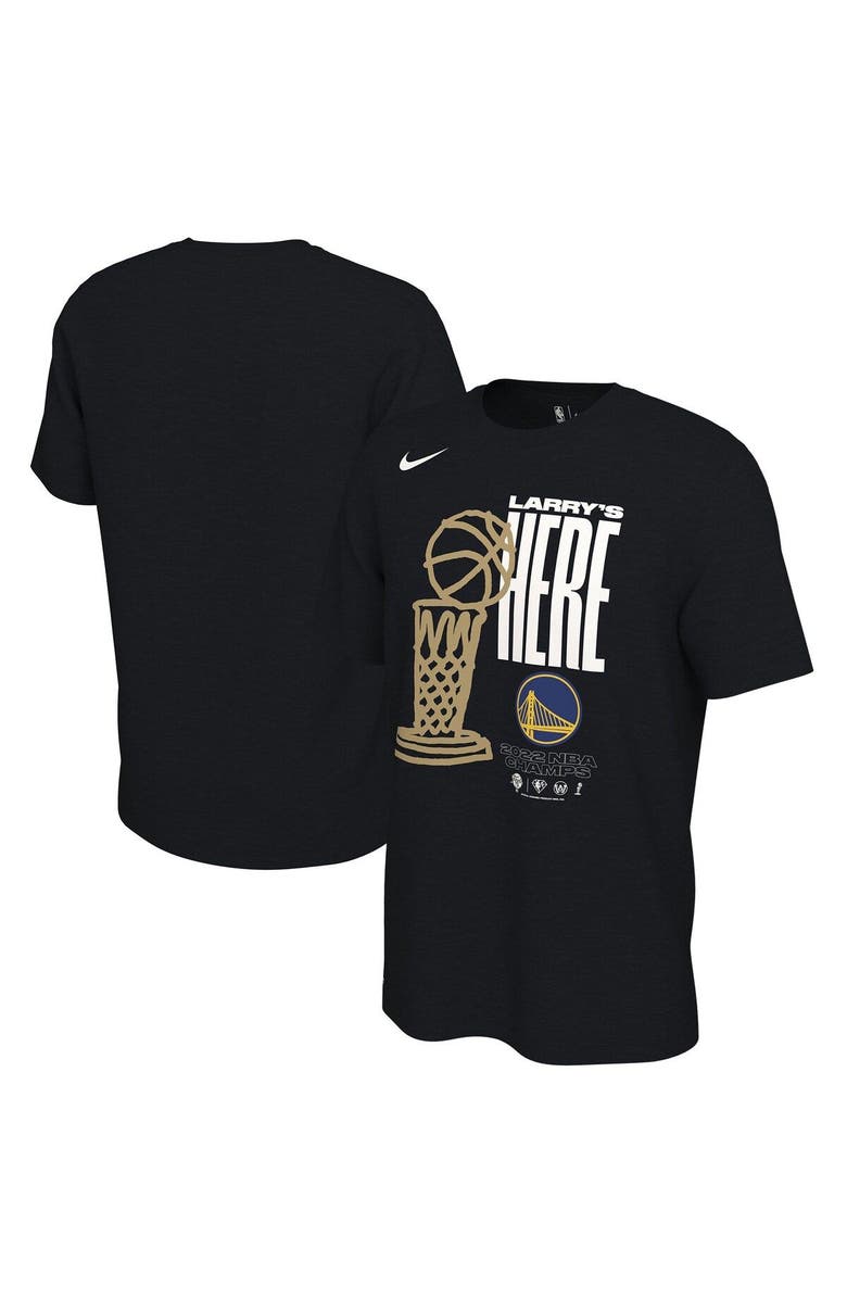 Nike Men's Nike Black Golden State Warriors 2022 NBA Finals Champions Trophy Celebration T-Shirt, Main, color, 