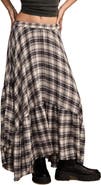 Lucky Brand Plaid Maxi Skirt