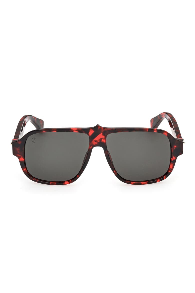 59mm Navigator Sunglasses, Main, color, RED HAVANA / GOLD / ZEISS