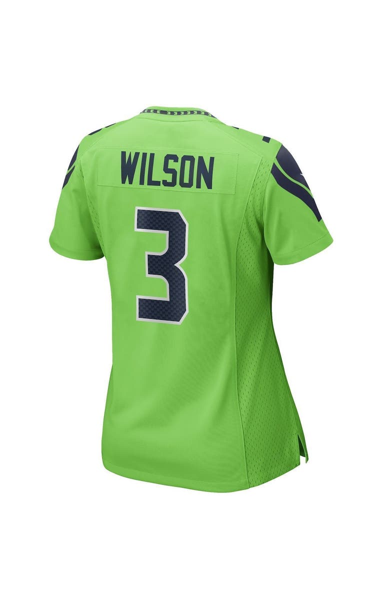 Nike Women's Nike Russell Wilson Neon Green Seattle Seahawks Alternate Game Jersey, Alternate, color, 