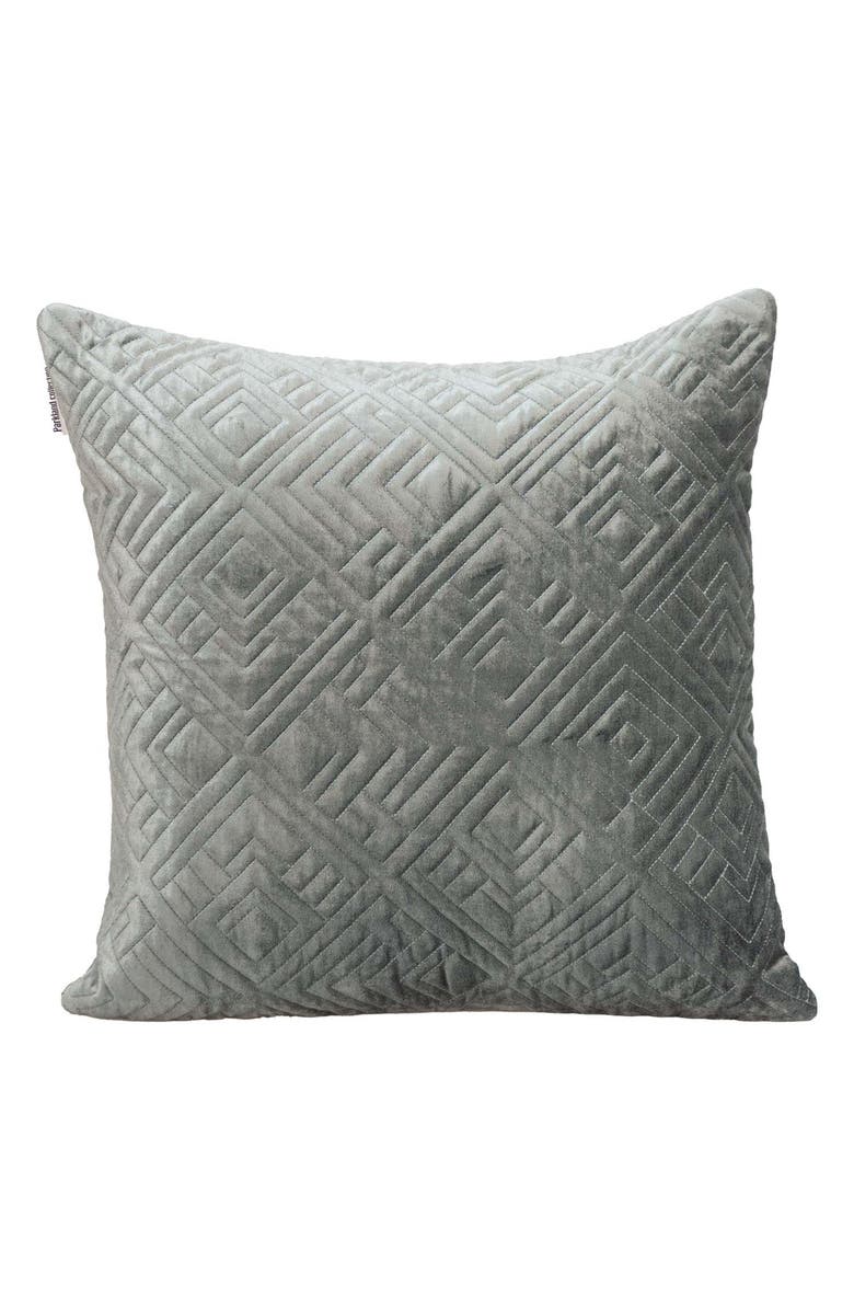 PARKLAND COLLECTION Eris Square Throw Pillow, Main, color, Gray