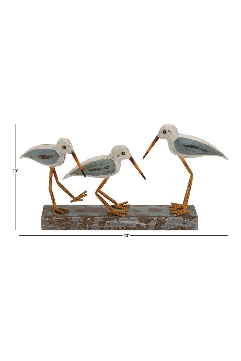 White Metal Bird Sculpture, Alternate, color, WHITE