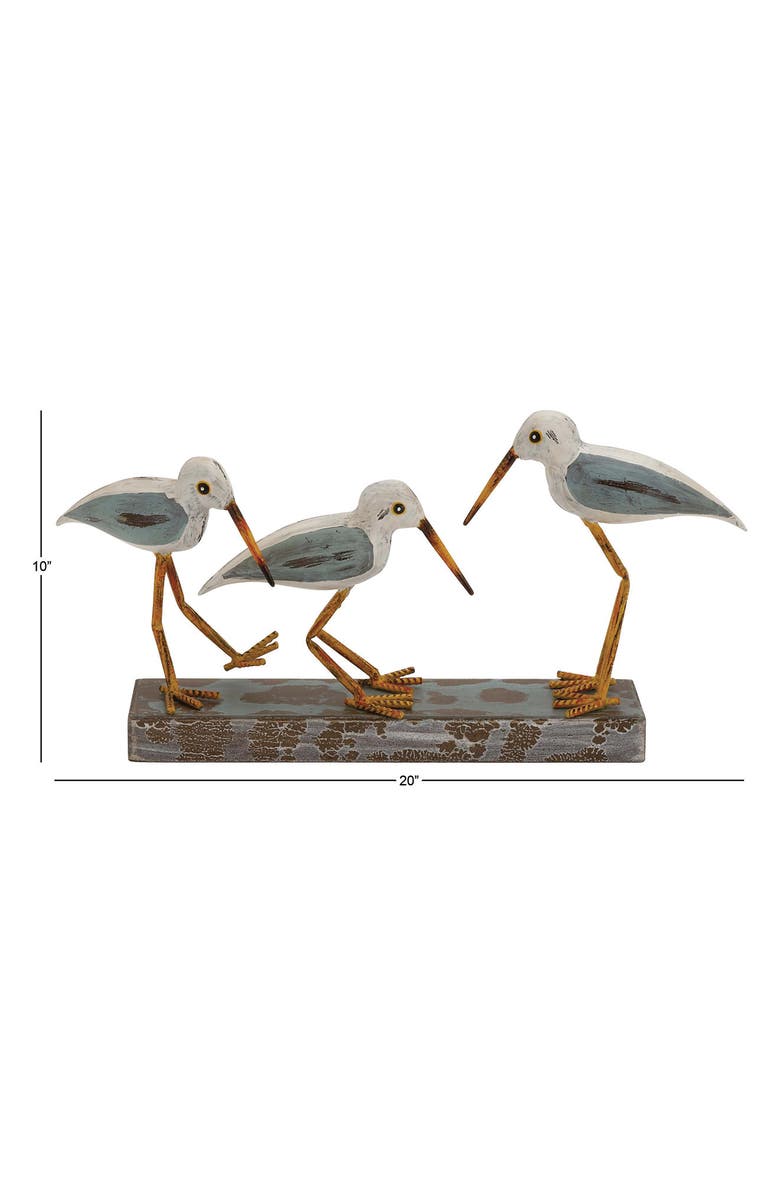 WILLOW ROW White Metal Bird Sculpture, Alternate, color, 