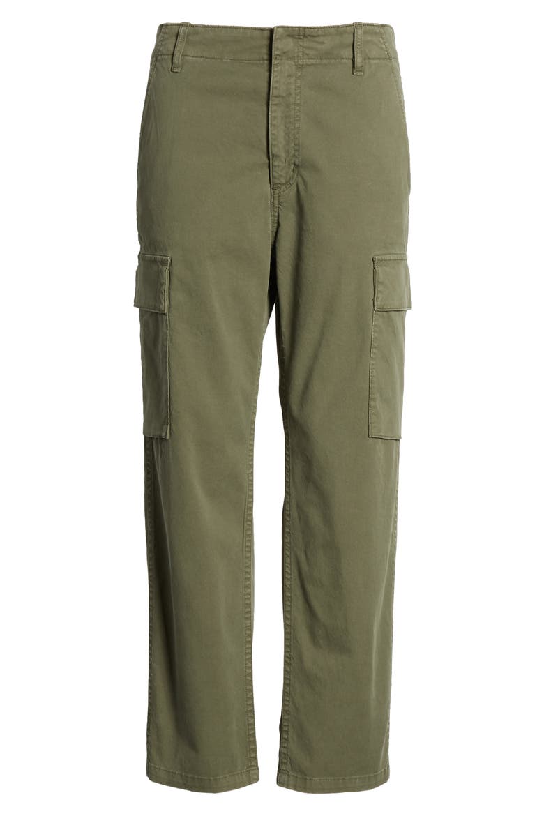 Gaia Stretch Twill Crop Cargo Pants, Alternate, color, ARMY GREEN