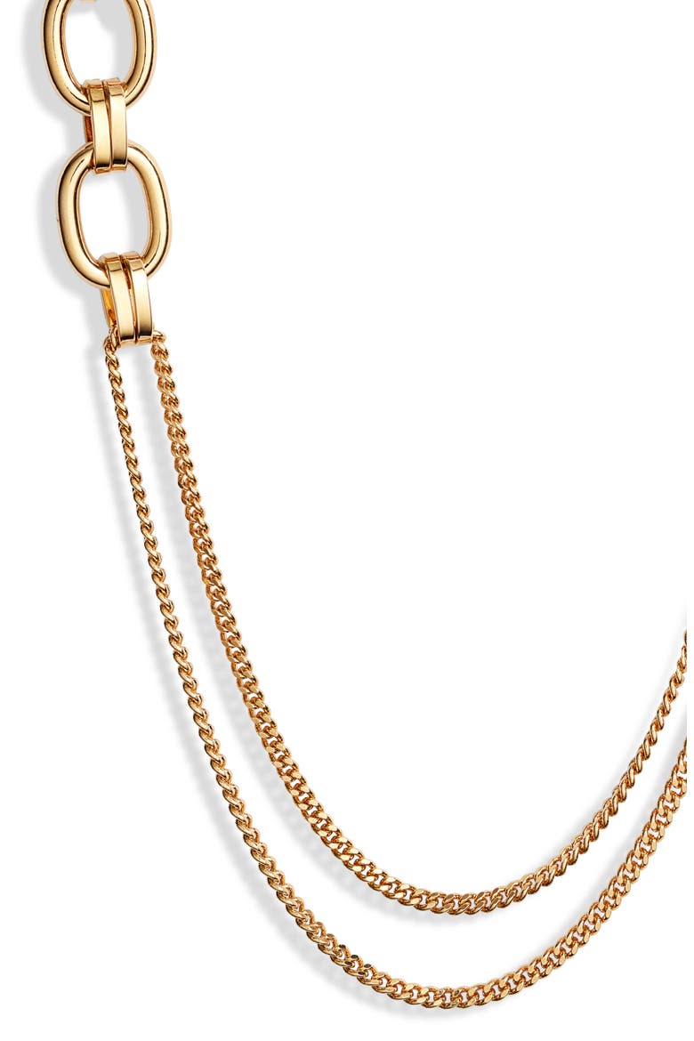 Rhodes Chain Necklace, Alternate, color, GOLD
