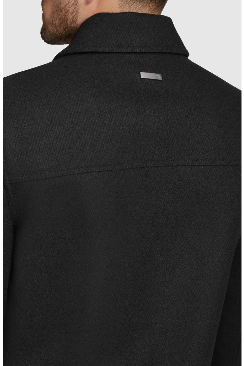 Insulated Wool Blend Twill Shirt Jacket, Alternate, color, BLACK