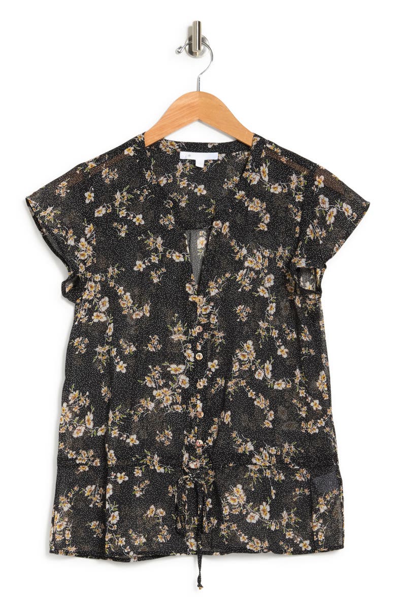 DR2 by Daniel Rainn Peplum Button Front Top, Alternate, color, 