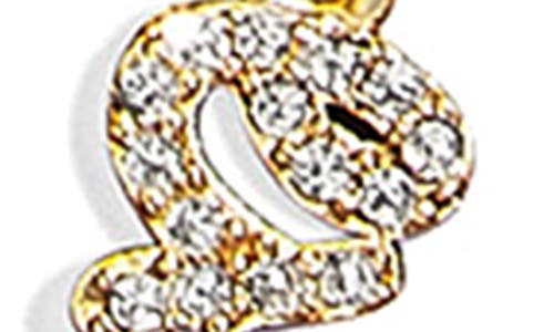 Baublebar Mini Pavé Script Custom Pendant Necklace In Transparent