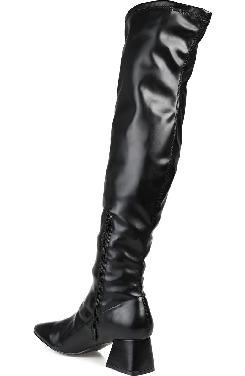 Journee Collection Melika Tall Ruched Shaft Vegan Leather Boot, Alternate, color,