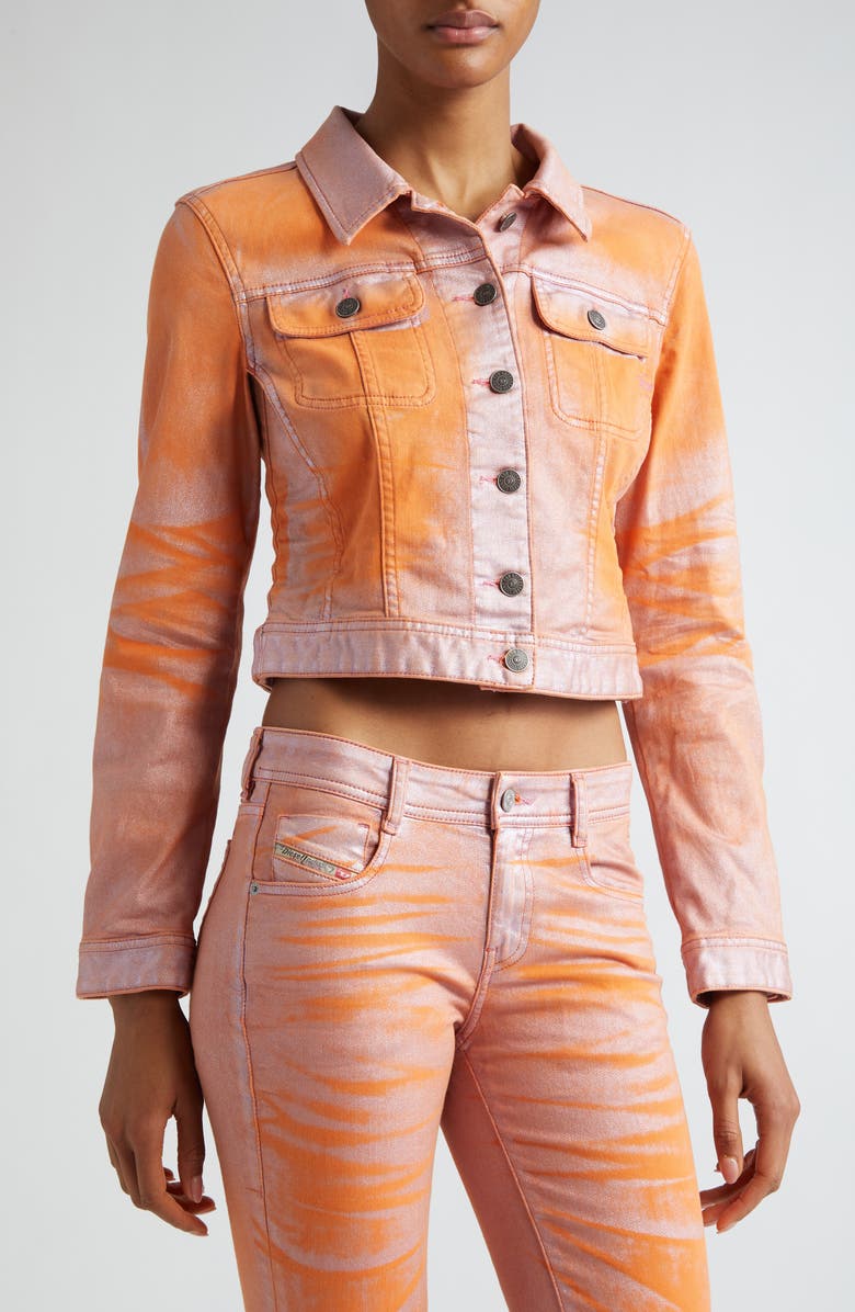 DIESEL<sup>®</sup> De-Slimmy Coated Denim Jacket, Alternate, color, 