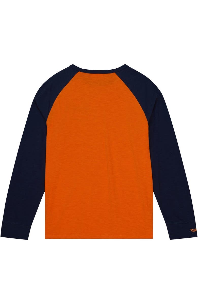 Mitchell & Ness Men's Mitchell & Ness Orange Illinois Fighting Illini Legendary Slub Raglan Long Sleeve T-Shirt, Alternate, color, 