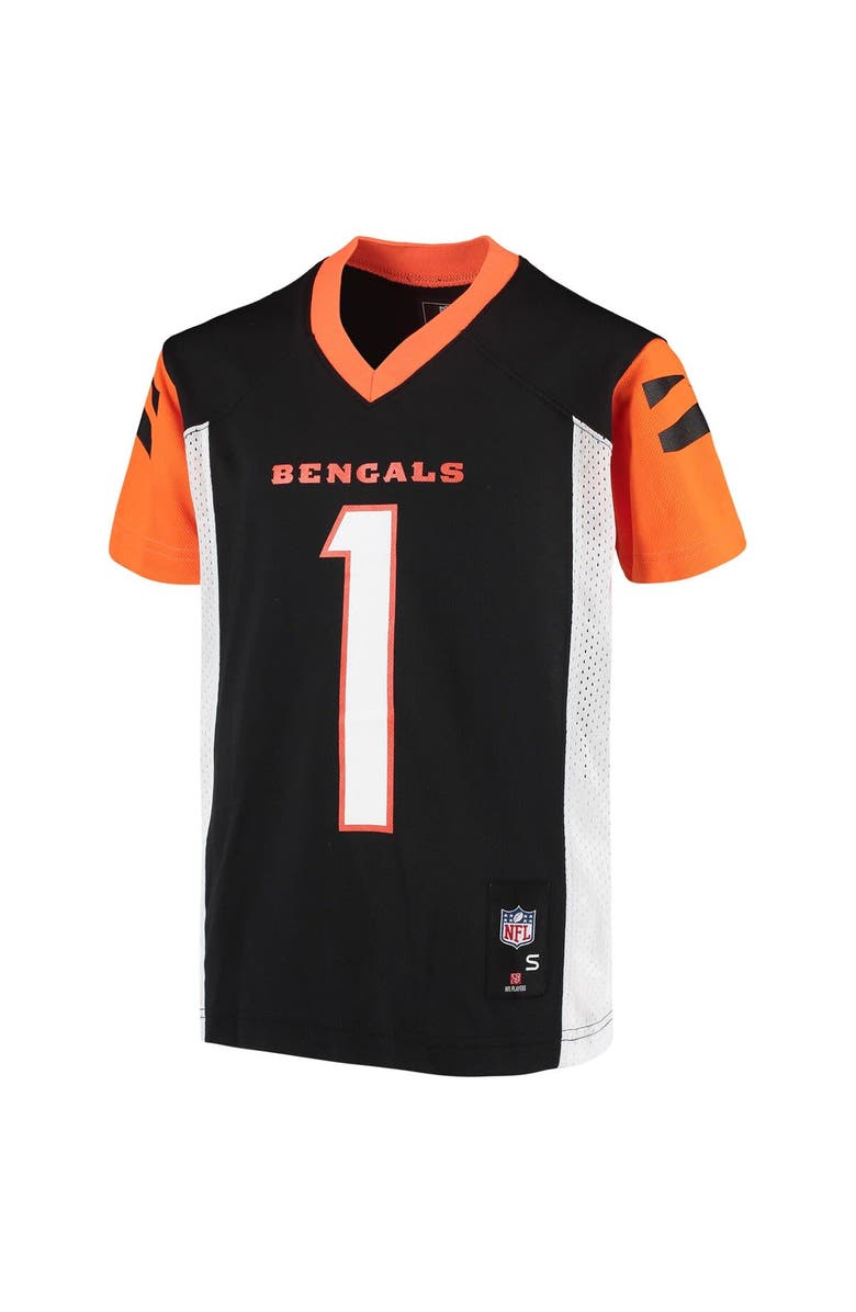 Outerstuff Youth Ja'Marr Chase Black Cincinnati Bengals Replica Player Jersey, Alternate, color, Black