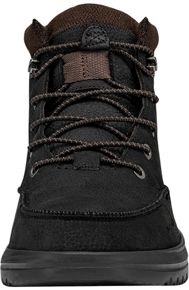 Hey Dude Bradley Water Repellent Leather Boot, Alternate, color, Black