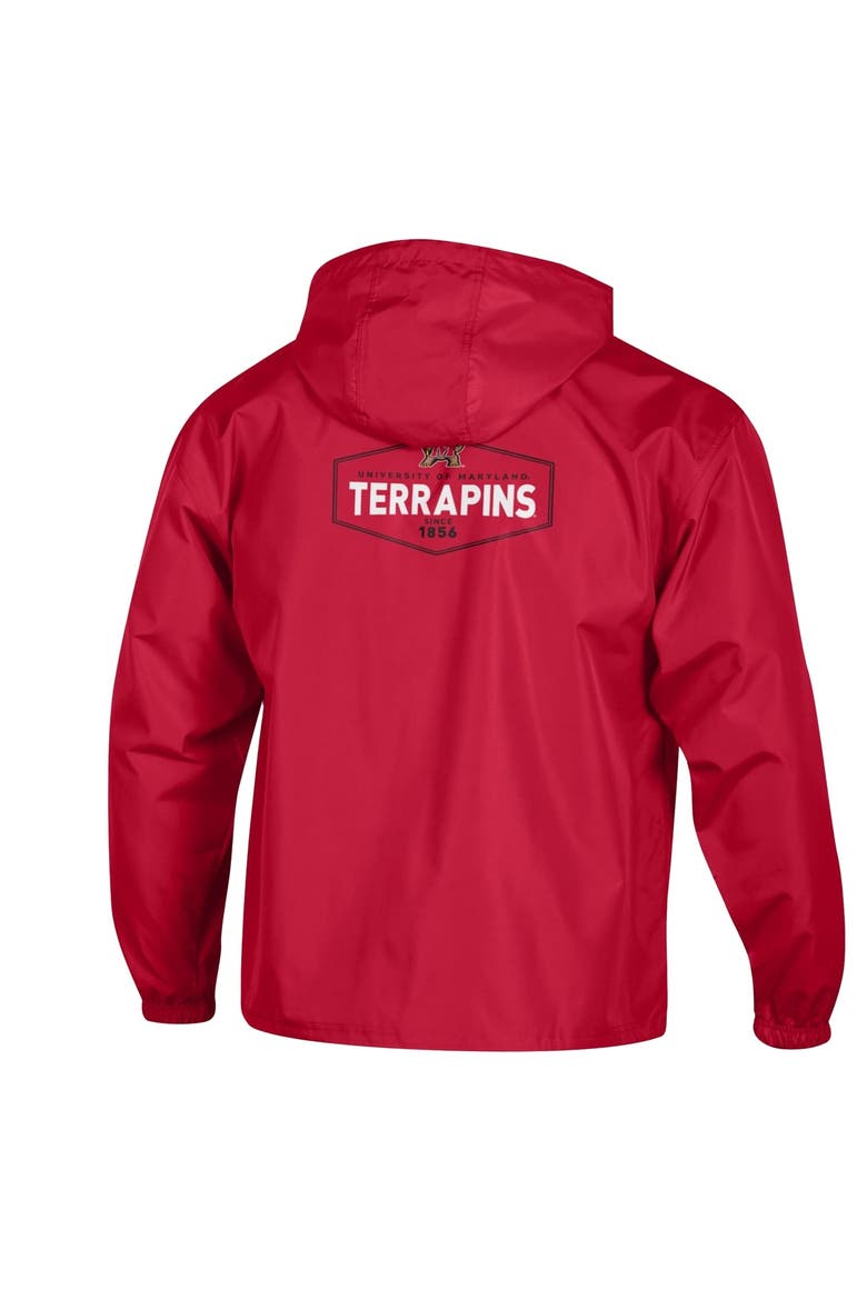 Men's Champion Red Maryland Terrapins Delay Packable Half-Zip Jacket, Alternate, color, Red