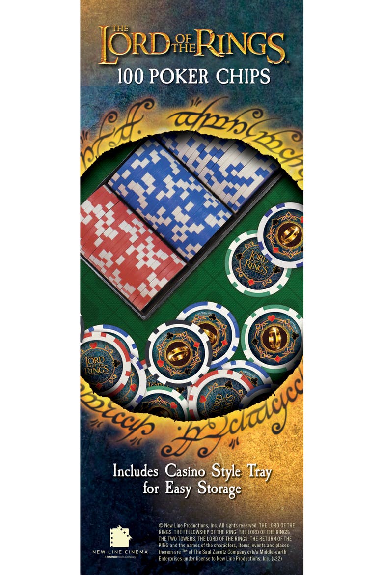 Lord of The Rings 100 Piece Poker Chips, Alternate, color, Multicolor