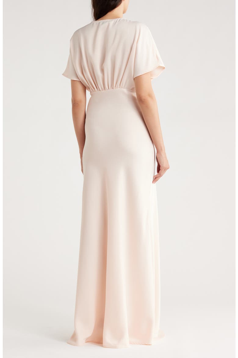 Paige Dolman Sleeve Satin Dress, Alternate, color, CREOLE PINK