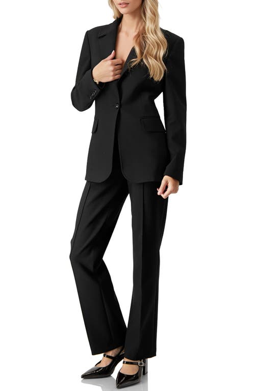 Ivonne Double-breasted Black Tailored Jacket In Black