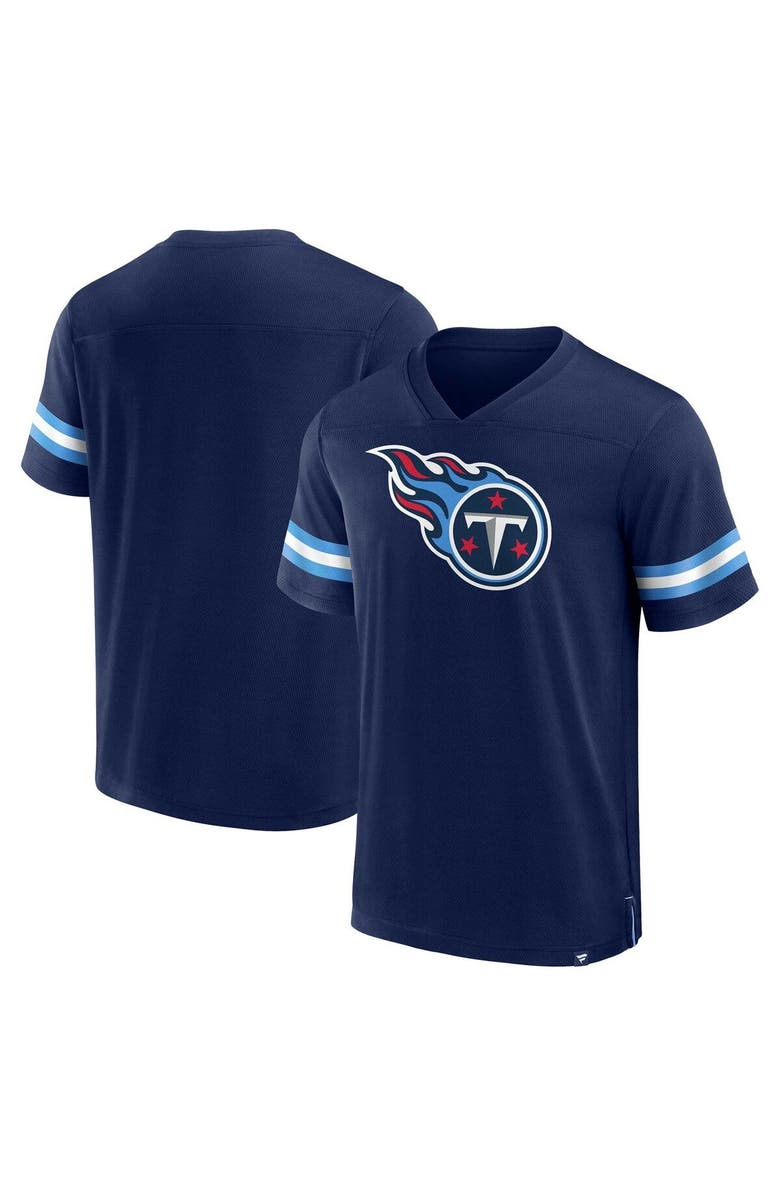 FANATICS Men's Fanatics Branded Navy Tennessee Titans Jersey Tackle V-Neck T-Shirt, Main, color, Navy