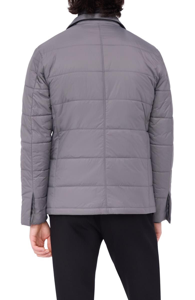 Bugatchi Quilted Water Repellent Nylon Blazer with Bib, Alternate, color, 