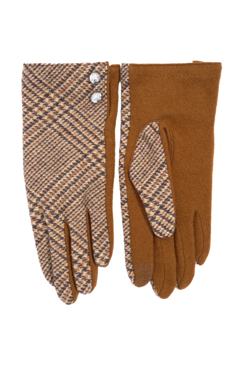 Two Button Glove With Pattern Top, Alternate, color, Vicuna
